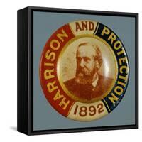 Benjamin Harrison Campaign Button-David J. Frent-Framed Stretched Canvas