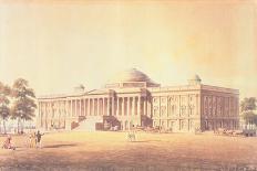 United States Capitol from Pennsylvania Avenue, circa 1814-Benjamin Henry Latrobe-Mounted Giclee Print