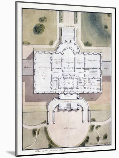 Benjamin Henry Latrobe's Proposed Plan for the Renovation of the Main Level of the White House-null-Mounted Giclee Print