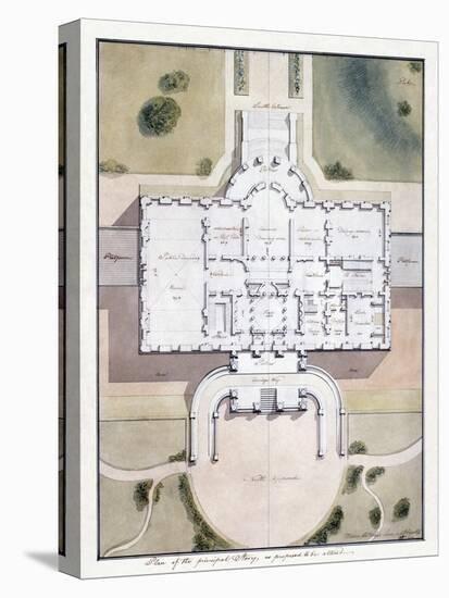 Benjamin Henry Latrobe's Proposed Plan for the Renovation of the Main Level of the White House-null-Stretched Canvas