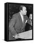 Benjamin J Davis Speaking at the Negro Freedom Rally, Madison Square Garden, New York City-null-Framed Stretched Canvas