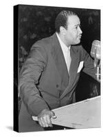 Benjamin J Davis Speaking at the Negro Freedom Rally, Madison Square Garden, New York City-null-Stretched Canvas