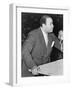 Benjamin J Davis Speaking at the Negro Freedom Rally, Madison Square Garden, New York City-null-Framed Photo