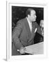 Benjamin J Davis Speaking at the Negro Freedom Rally, Madison Square Garden, New York City-null-Framed Photo