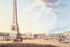 The Obelisque to the Victories of Roumaintzof and the Statue of Souvrorofs at St.Petersburg-Benjamin Patersson-Giclee Print