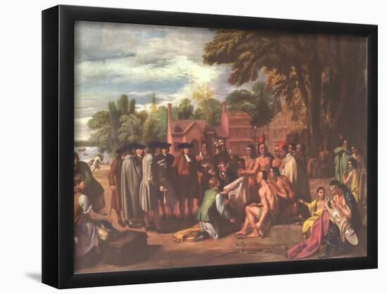 Benjamin West (Penn talks with the Indians) Art Poster Print-null-Framed Poster