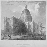 North-East View of St Paul's Cathedral, City of London, 1835-Benjamin Winkles-Framed Stretched Canvas