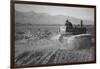 Benji Iguchi Driving Tractor in Field-Ansel Adams-Framed Art Print