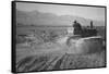 Benji Iguchi Driving Tractor in Field-Ansel Adams-Framed Stretched Canvas