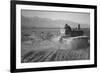 Benji Iguchi Driving Tractor in Field-Ansel Adams-Framed Premium Giclee Print