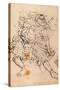 Benkei Holding a Halberd-Kuniyoshi Utagawa-Stretched Canvas