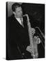 Benn Clatworthy Playing Tenor Saxophone at the Fairway, Welwyn Garden City, Hertfordshire, 2002-Denis Williams-Stretched Canvas
