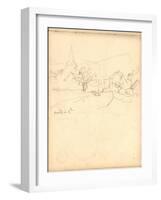 Bennecourt (Pencil on Paper)-Claude Monet-Framed Giclee Print