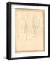 Bennecourt Seen Through the Trees (Pencil on Paper)-Claude Monet-Framed Giclee Print