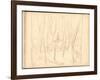 Bennecourt Seen Through the Trees (Pencil on Paper)-Claude Monet-Framed Giclee Print