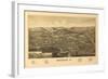 Bennington, Vermont - Panoramic Map-Lantern Press-Framed Art Print