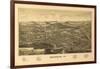 Bennington, Vermont - Panoramic Map-Lantern Press-Framed Art Print