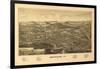 Bennington, Vermont - Panoramic Map-Lantern Press-Framed Art Print