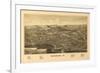 Bennington, Vermont - Panoramic Map-Lantern Press-Framed Premium Giclee Print