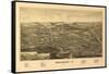 Bennington, Vermont - Panoramic Map-Lantern Press-Framed Stretched Canvas