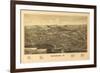 Bennington, Vermont - Panoramic Map-Lantern Press-Framed Art Print