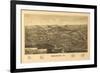 Bennington, Vermont - Panoramic Map-Lantern Press-Framed Art Print