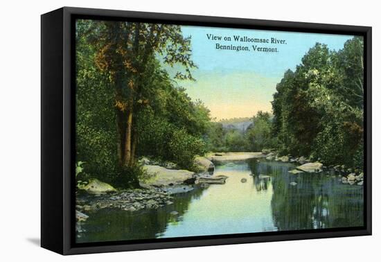 Bennington, Vermont, Scenic View on the Walloomsac River-Lantern Press-Framed Stretched Canvas