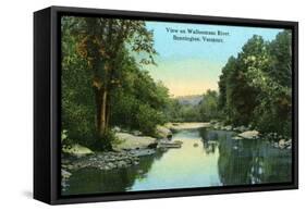 Bennington, Vermont, Scenic View on the Walloomsac River-Lantern Press-Framed Stretched Canvas