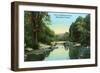 Bennington, Vermont, Scenic View on the Walloomsac River-Lantern Press-Framed Art Print
