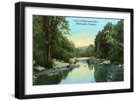 Bennington, Vermont, Scenic View on the Walloomsac River-Lantern Press-Framed Art Print