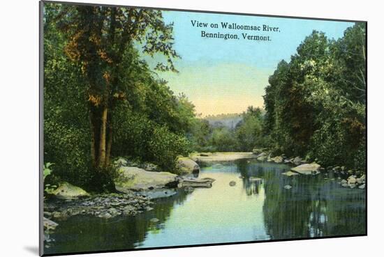 Bennington, Vermont, Scenic View on the Walloomsac River-Lantern Press-Mounted Art Print