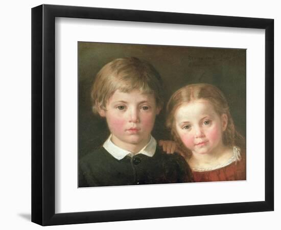 Benno Six Years and Elna, Four Years, 1864-Bengt Nordenberg-Framed Giclee Print