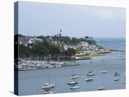 Benodet, a Popular Sailing Resort on the River Odet Estuary, Southern Finistere, Brittany, France-Amanda Hall-Stretched Canvas