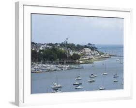 Benodet, a Popular Sailing Resort on the River Odet Estuary, Southern Finistere, Brittany, France-Amanda Hall-Framed Photographic Print