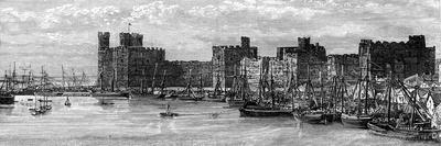 Caernarfon Castle, Gwynedd, Wales, 19th Century-Benoist-Framed Stretched Canvas