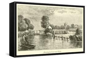 Bensington Lock and Weir-null-Framed Stretched Canvas