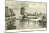 Bensington Lock and Weir-null-Mounted Giclee Print