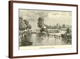 Bensington Lock and Weir-null-Framed Giclee Print