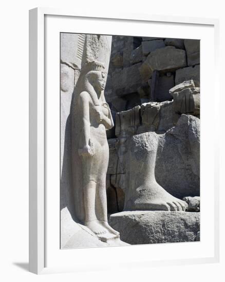 Bent'Anta, Daughter of Ramesses Ii, Detail of Colossus of Ramesses II, Karnak Temple Complex-null-Framed Photographic Print