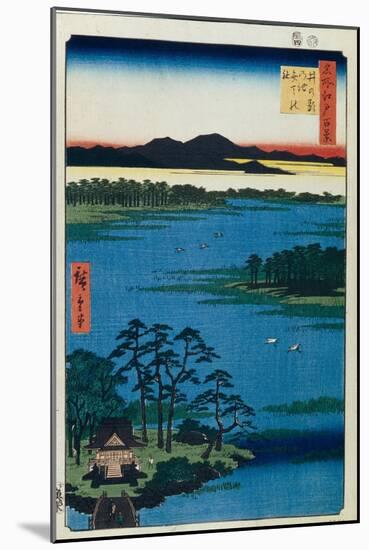 Benten Shrine at the Inokashira Pond (One Hundred Famous Views of Ed), C. 1858-Utagawa Hiroshige-Mounted Giclee Print