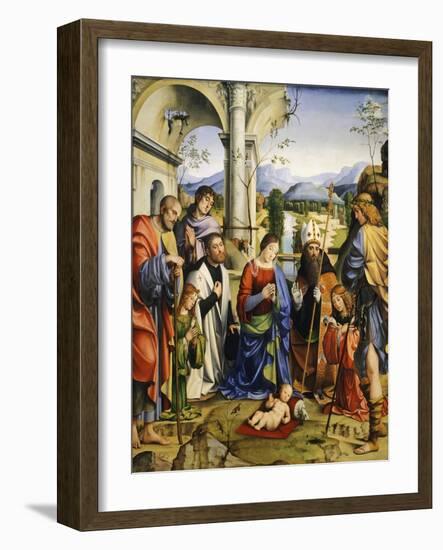 Bentivoglio Altarpiece, 1499-Francesco Francia-Framed Giclee Print