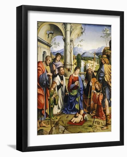 Bentivoglio Altarpiece, 1499-Francesco Francia-Framed Giclee Print