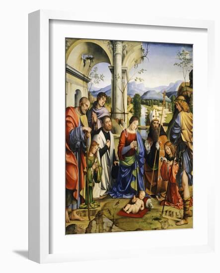 Bentivoglio Altarpiece, 1499-Francesco Francia-Framed Giclee Print