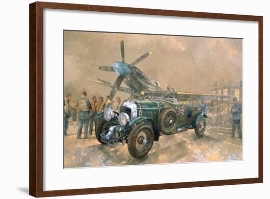 Bentley and Spitfire-Peter Miller-Framed Giclee Print