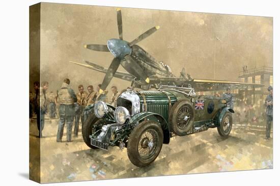 Bentley and Spitfire-Peter Miller-Stretched Canvas