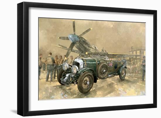 Bentley and Spitfire-Peter Miller-Framed Giclee Print