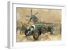 Bentley and Spitfire-Peter Miller-Framed Giclee Print