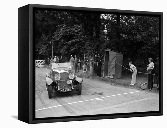 Bentley of FE Elgood, winner of a premier award at the MCC Torquay Rally, July 1937-Bill Brunell-Framed Stretched Canvas