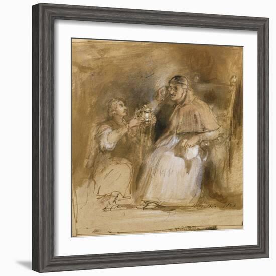 Benvenuto Cellini (1500-71) and Pope Paul II (1468-1579)-Sir David Wilkie-Framed Giclee Print