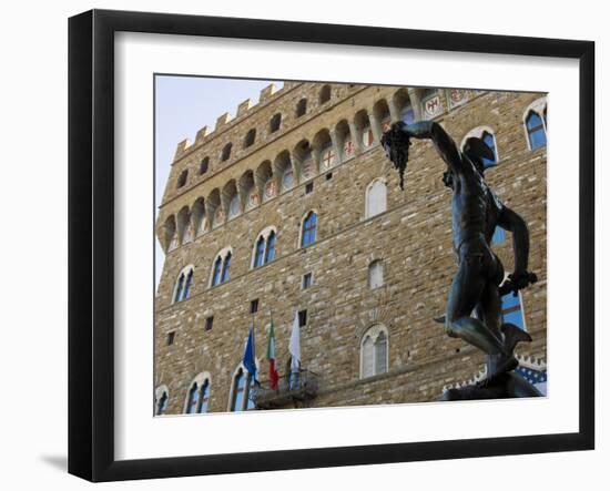 Benvenuto Cellini's Perseus, Loggia Dei Lanzi, Florence, Tuscany, Italy-Tondini Nico-Framed Premium Photographic Print